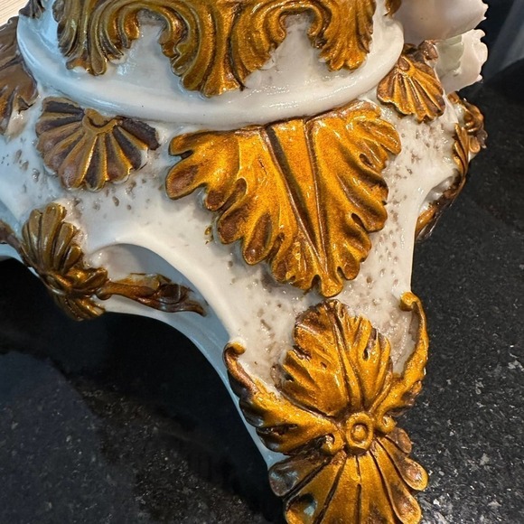 Collectible CHERUB Candle Holder Centerpiece Angel Renaissance victorian decor - Picture 8 of 10